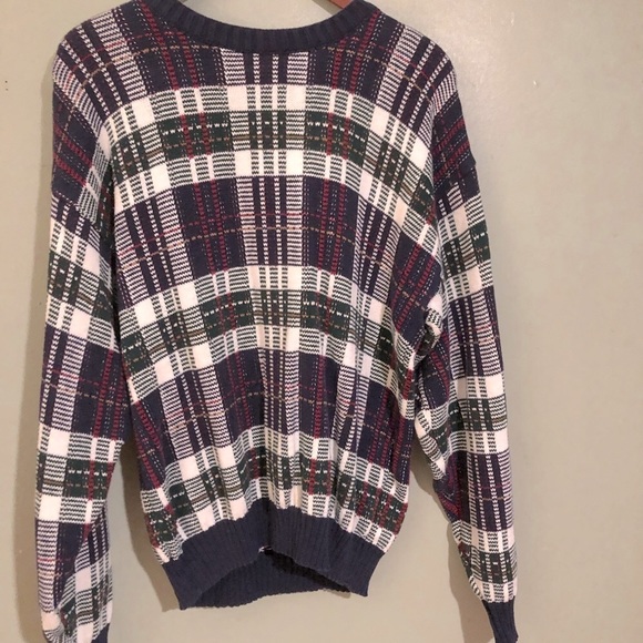 Vintage Funky Plaid Grandpa Sweater - Picture 1 of 5